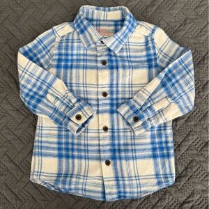 Cat & Jack Blue and White Checkered Kids Shirt